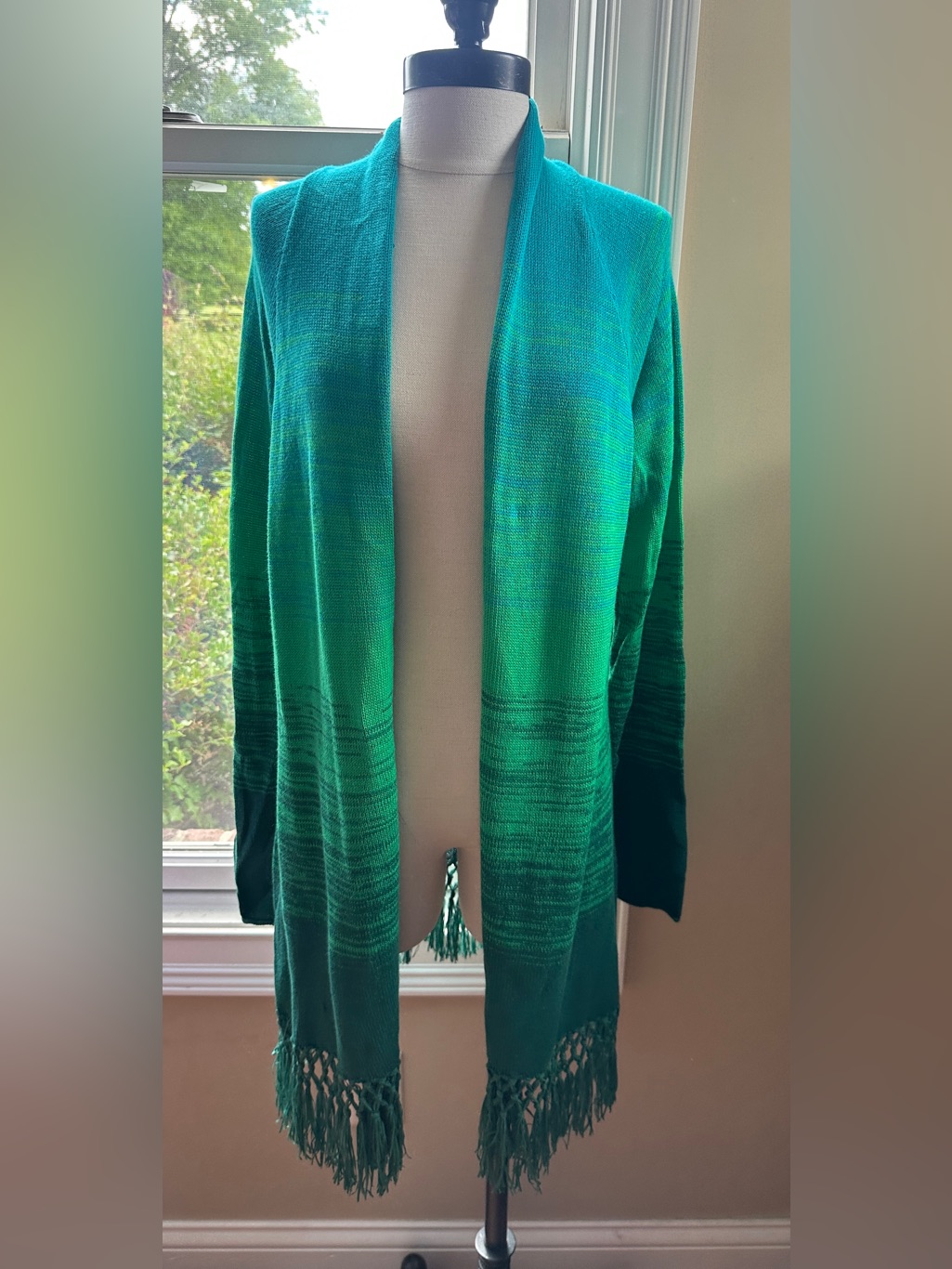 Nwt Lilly Pulitzer Tatum Ombr Cardigan Sweater, Evergreen Marled Green, Large